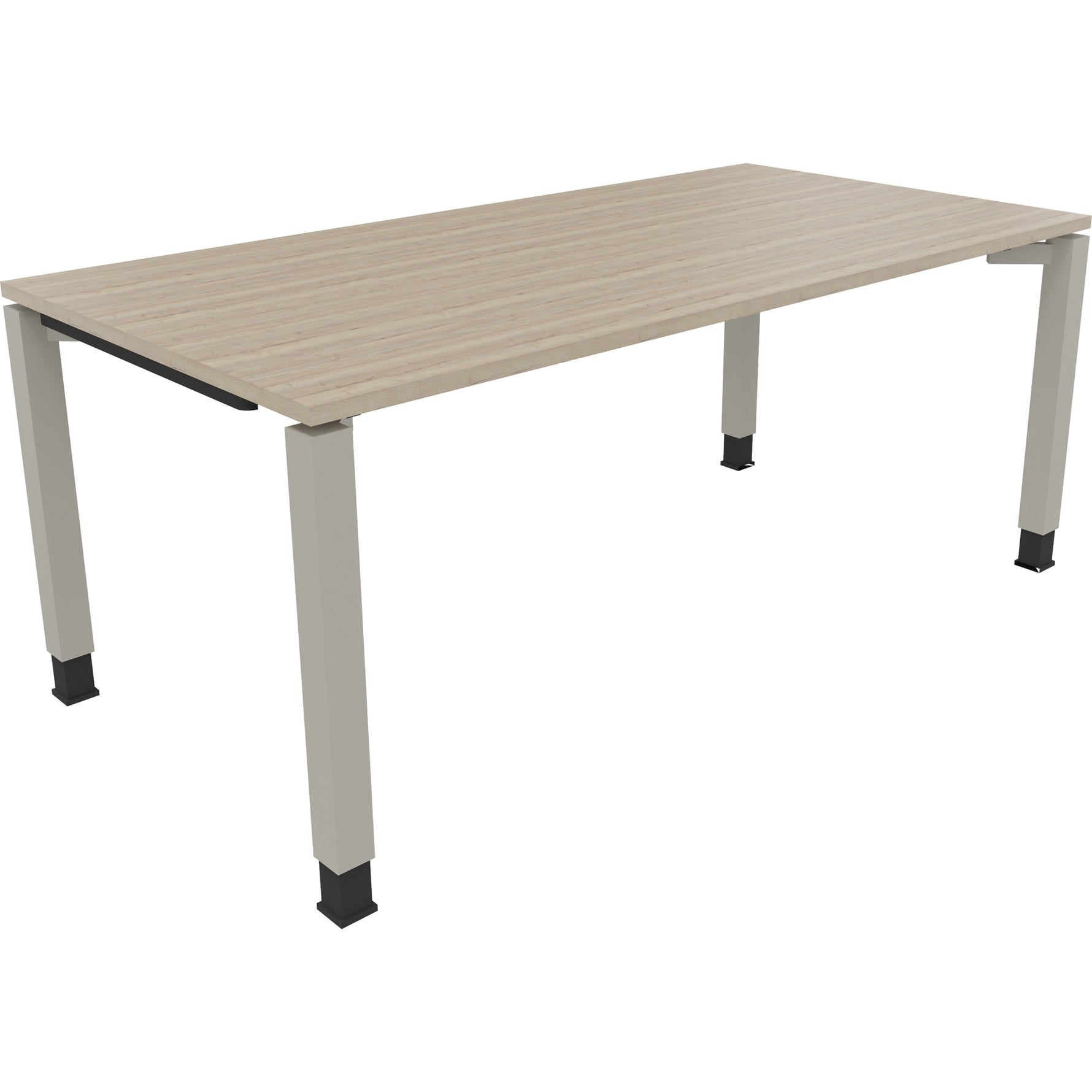Neutralware Schreibtisch all in one 1.800 x 680-820 x 900 mm (B x H x T) Vierfuß Quadratrohr eiche natur – Produktbild 2