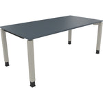 Neutralware Schreibtisch all in one 1.800 x 680-820 x 900 mm (B x H x T) Vierfuß Quadratrohr lavagrau – Produktbild 2