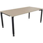 Neutralware Schreibtisch all in one 1.800 x 680-820 x 900 mm (B x H x T) Vierfuß Rundrohr eiche natur