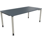 Neutralware Schreibtisch all in one 1.800 x 680-820 x 900 mm (B x H x T) Vierfuß Rundrohr lavagrau – Produktbild 2