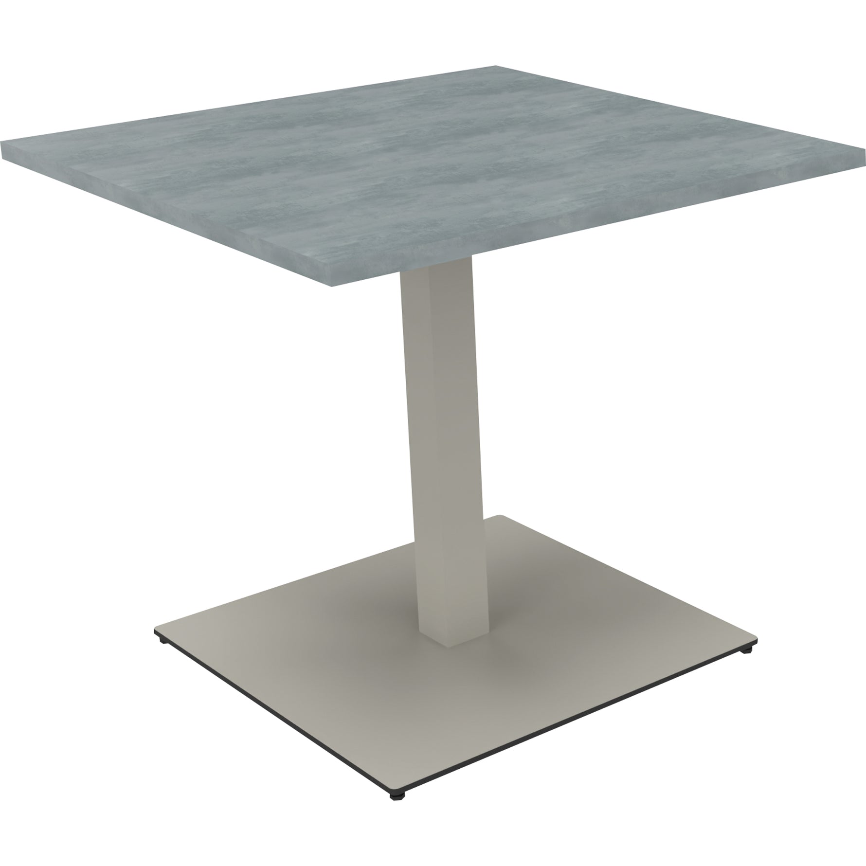 Neutralware Konferenztisch communication 800 x 720 x 800 mm (B x H x T) silberaluminium – Produktbild 6
