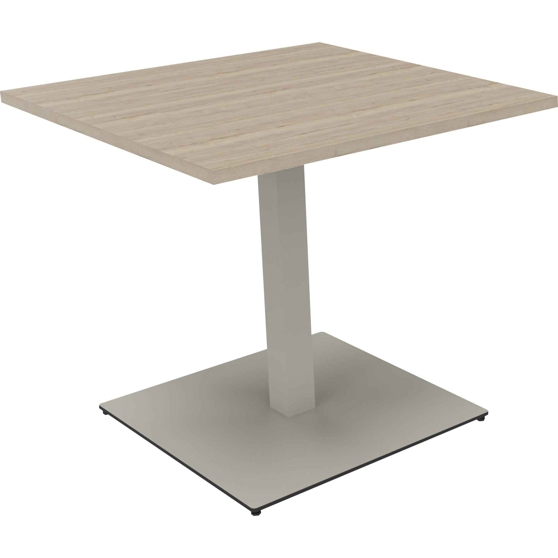 Konferenztisch communication 800 x 720 x 800 mm (B x H x T) silberaluminium