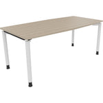 Neutralware Konferenztisch communication 1.800 x 680-820 x 800/900 mm (B x H x T) verkehrsweiß – Produktbild 2