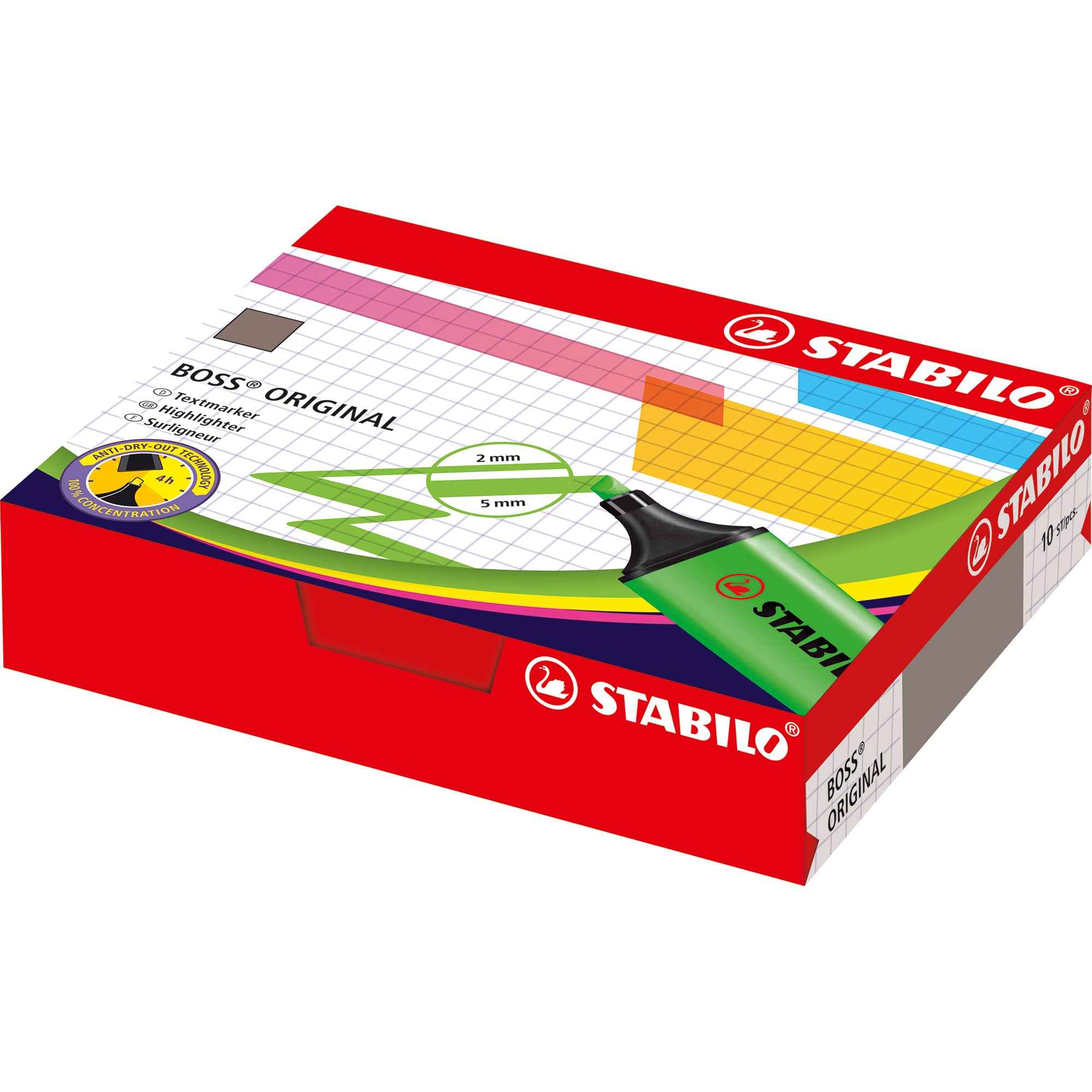 STABILO® Textmarker BOSS® ORIGINAL 10 St./Pack.
