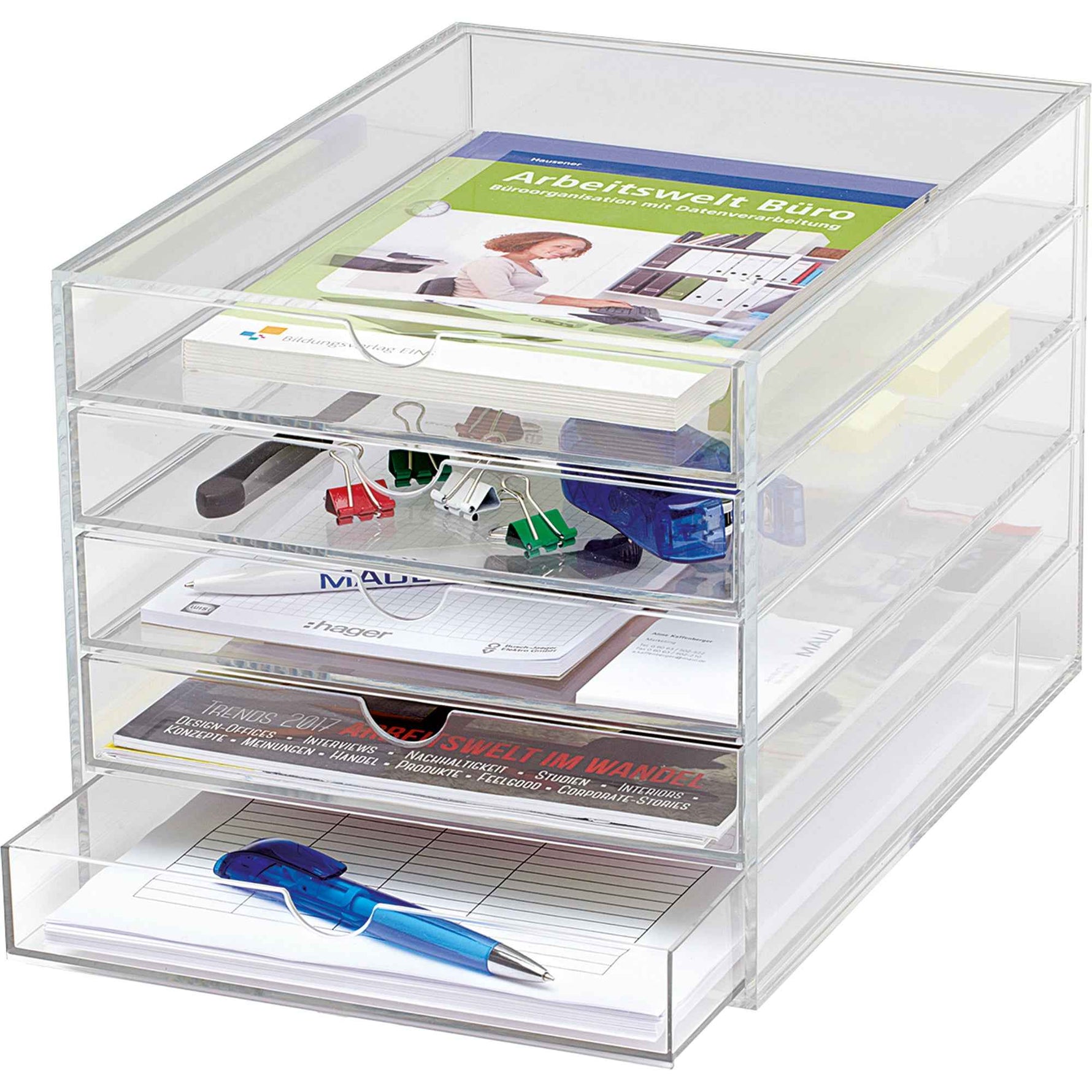 MAUL Schubladenbox Acryl 5 Schubladen