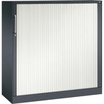 C+P Rollladenschrank Asisto 3 Ordnerhöhen 1.200 x 1.310 x 435 mm (B x H x T) schwarzgrau