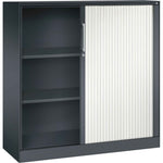 C+P Rollladenschrank Asisto 3 Ordnerhöhen 1.200 x 1.310 x 435 mm (B x H x T) schwarzgrau