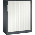 C+P Rollladenschrank Asisto 3 Ordnerhöhen 1.000 x 1.310 x 435 mm (B x H x T) schwarzgrau