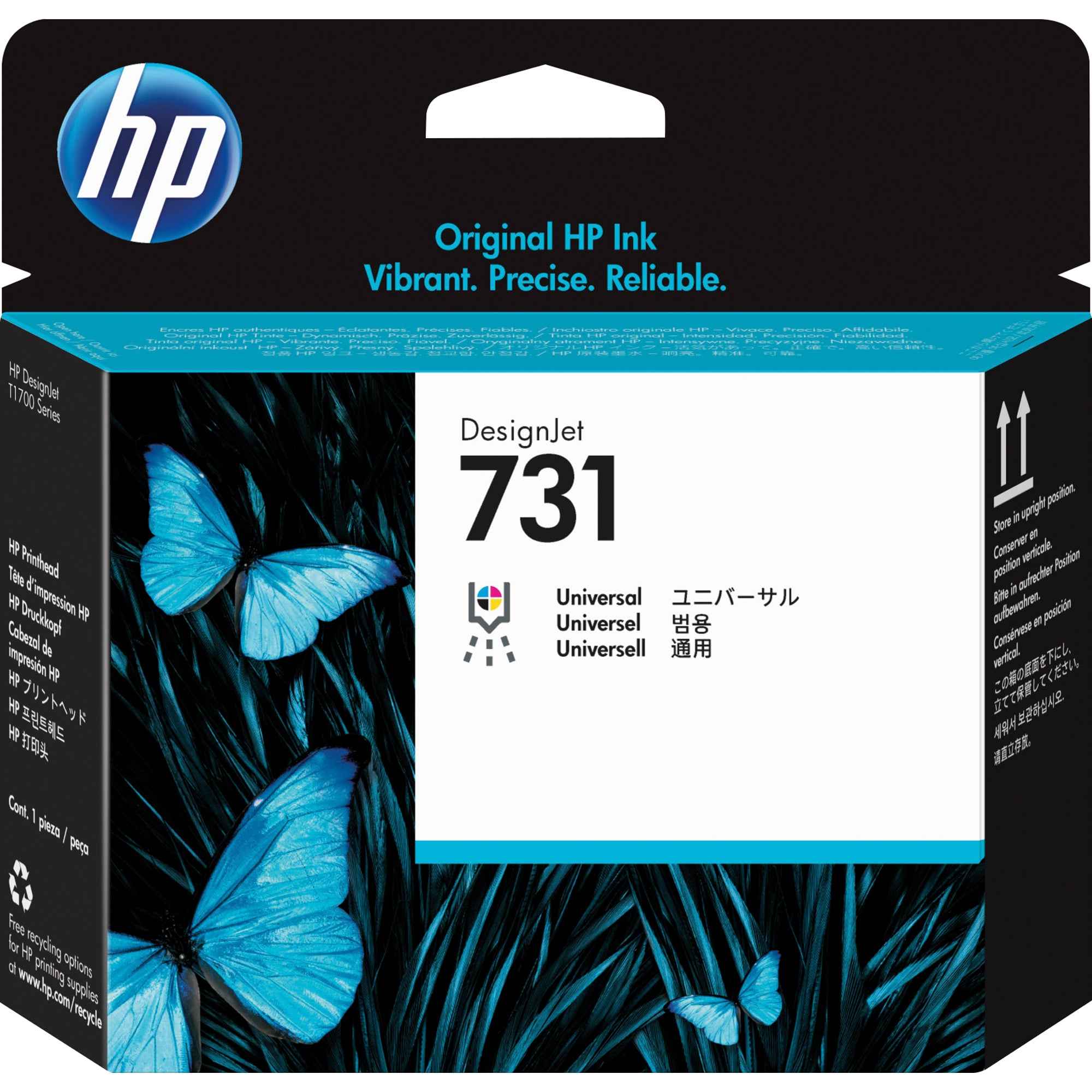 HP Druckkopf 731, Tintenstrahldruckkopf, zeigt die Druckkopfeinheit mit Tintenpatronenanschluss.