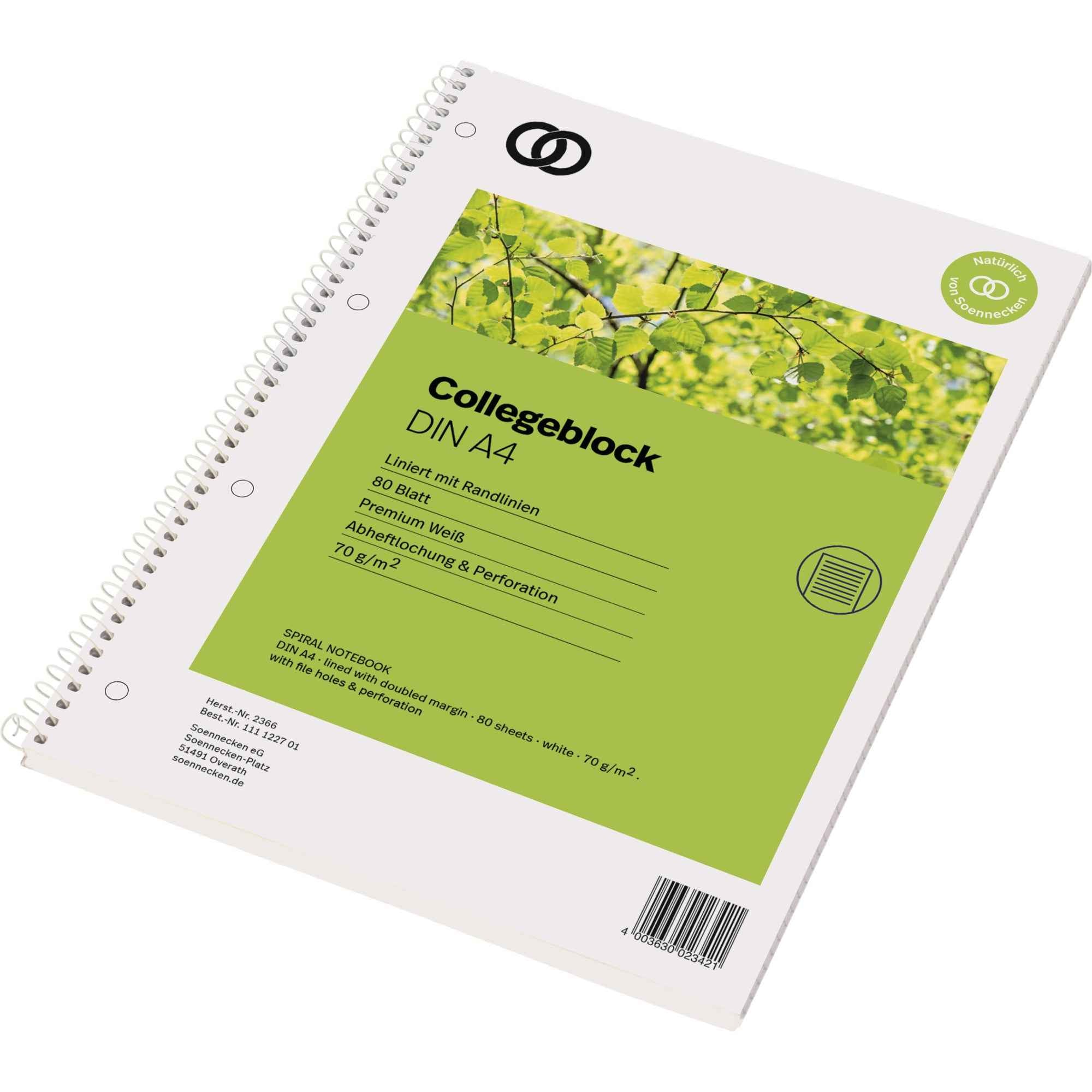 Soennecken Collegeblock oeco Recycling DIN A4