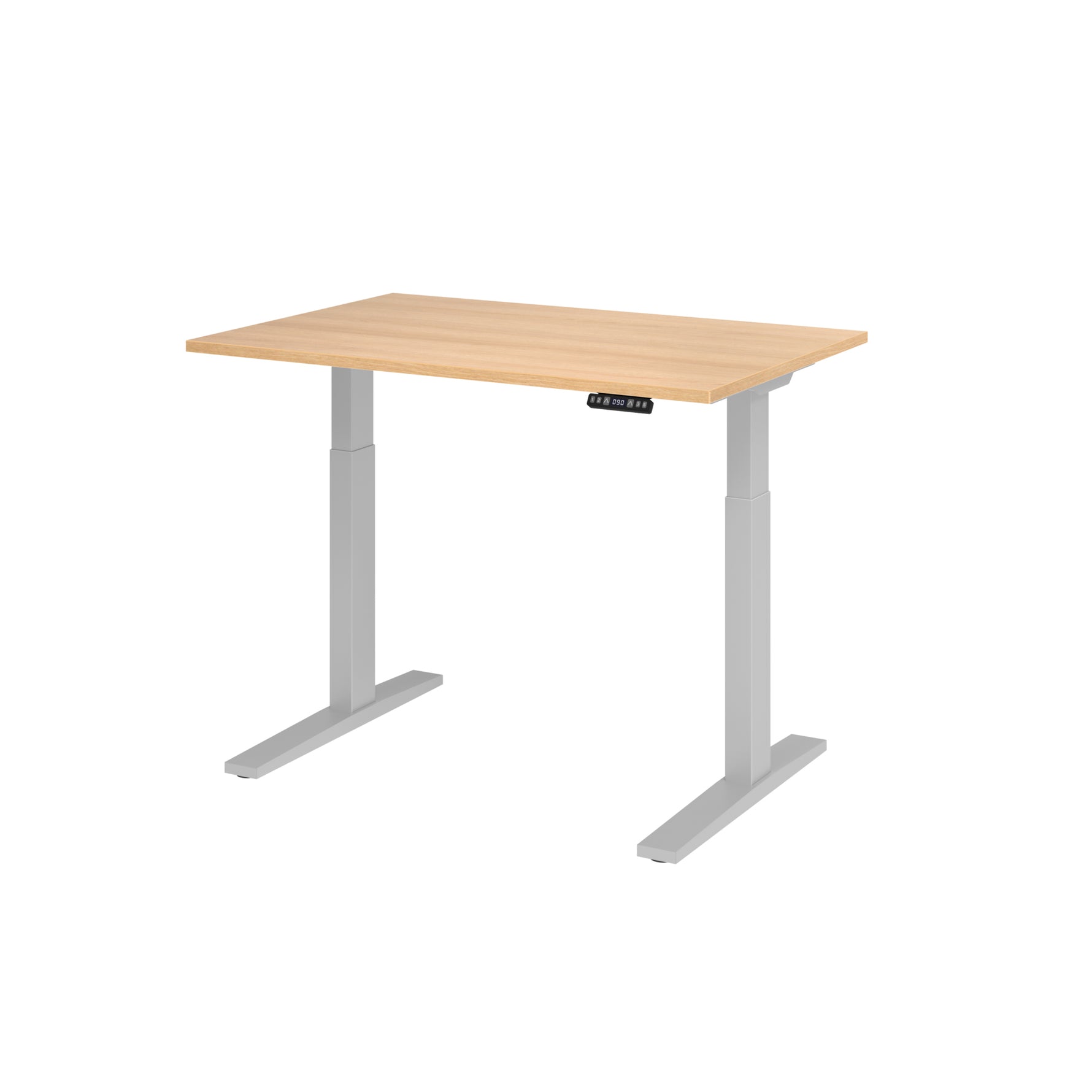 Hammerbacher Schreibtisch 1.200 x 700-1.200 x 800 mm (B x H x T) eiche – Produktbild 2