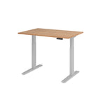 Hammerbacher Schreibtisch 1.200 x 700-1.200 x 800 mm (B x H x T) nussbaum