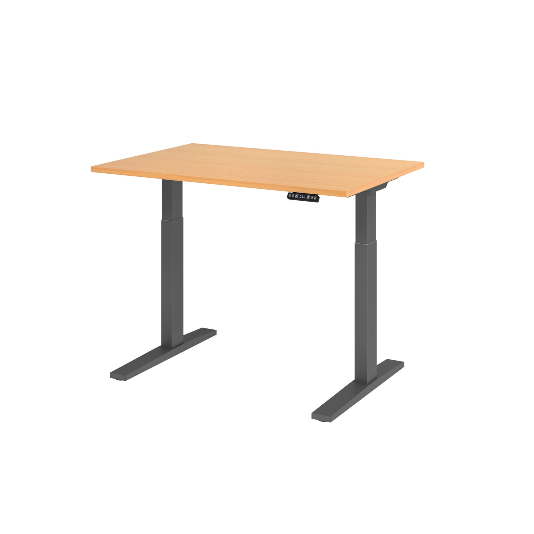 Hammerbacher Schreibtisch 1.200 x 700-1.200 x 800 mm (B x H x T) buche