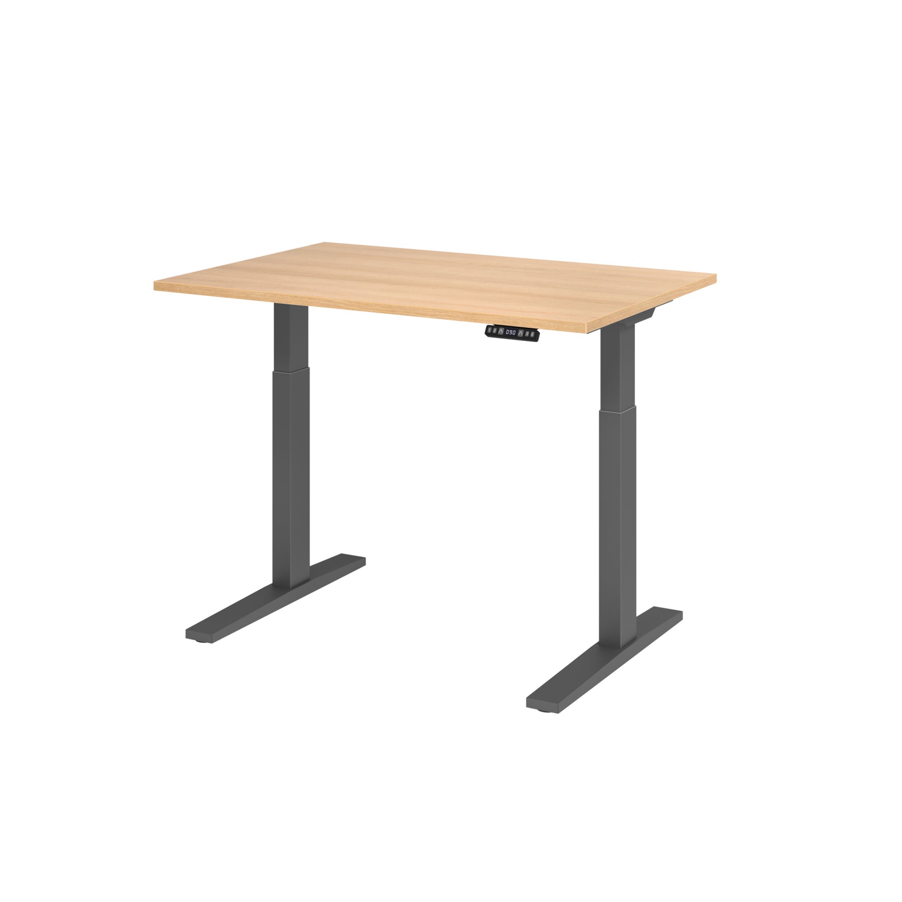 Hammerbacher Schreibtisch 1.200 x 700-1.200 x 800 mm (B x H x T) eiche