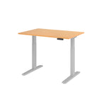 Hammerbacher Schreibtisch 1.200 x 700-1.200 x 800 mm (B x H x T) buche – Produktbild 2