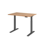 Hammerbacher Schreibtisch 1.200 x 700-1.200 x 800 mm (B x H x T) nussbaum – Produktbild 2
