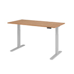 Hammerbacher Schreibtisch 1.600 x 700-1.200 x 800 mm (B x H x T) nussbaum – Produktbild 2