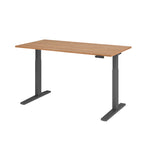 Hammerbacher Schreibtisch 1.600 x 700-1.200 x 800 mm (B x H x T) nussbaum