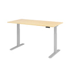 Hammerbacher Schreibtisch 1.600 x 700-1.200 x 800 mm (B x H x T) ahorn – Produktbild 2