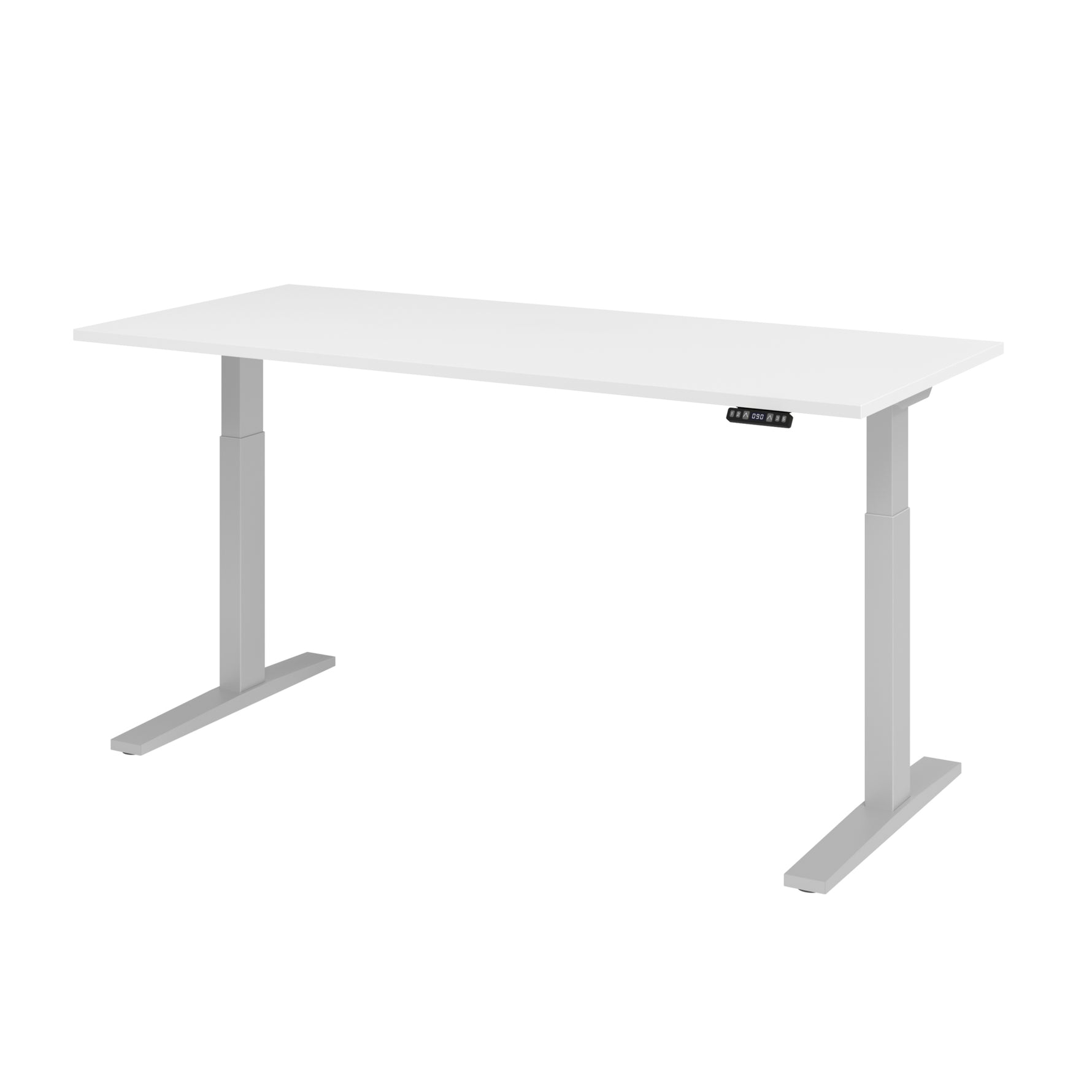 Hammerbacher Schreibtisch 1.800 x 700-1.200 x 800 mm (B x H x T) weiß – Produktbild 2