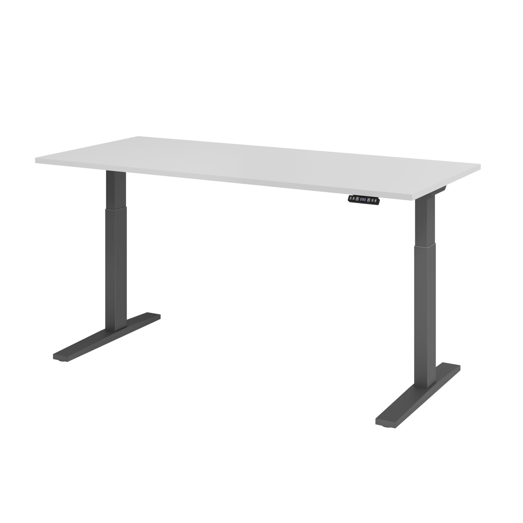 Hammerbacher Schreibtisch 1.800 x 700-1.200 x 800 mm (B x H x T) grau