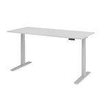 Hammerbacher Schreibtisch 1.800 x 700-1.200 x 800 mm (B x H x T) grau – Produktbild 2