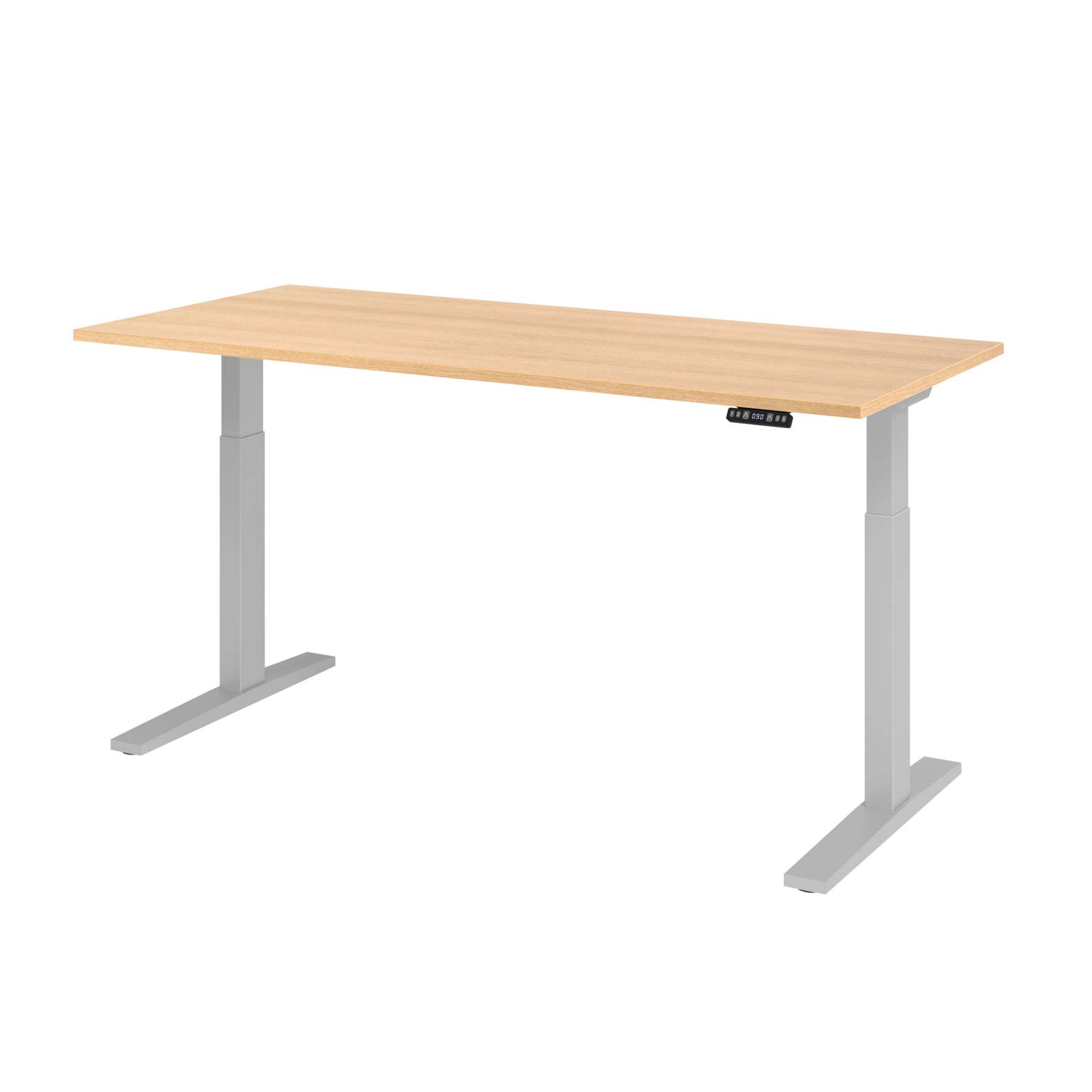 Hammerbacher Schreibtisch 1.800 x 700-1.200 x 800 mm (B x H x T) eiche – Produktbild 2