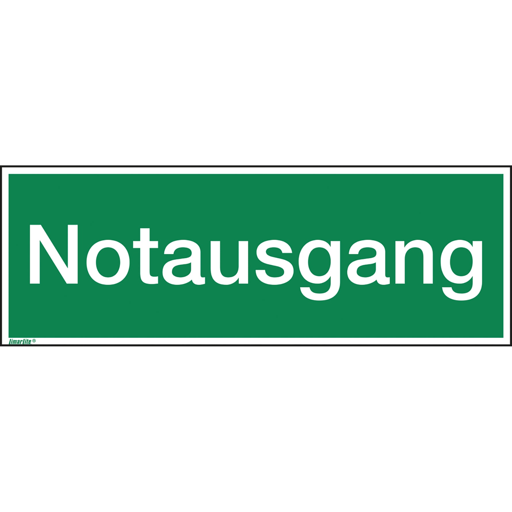 Hinweisschild 29,7 x 10,5 cm (B x H) Notausgang - Wiepa Bürofachpartner