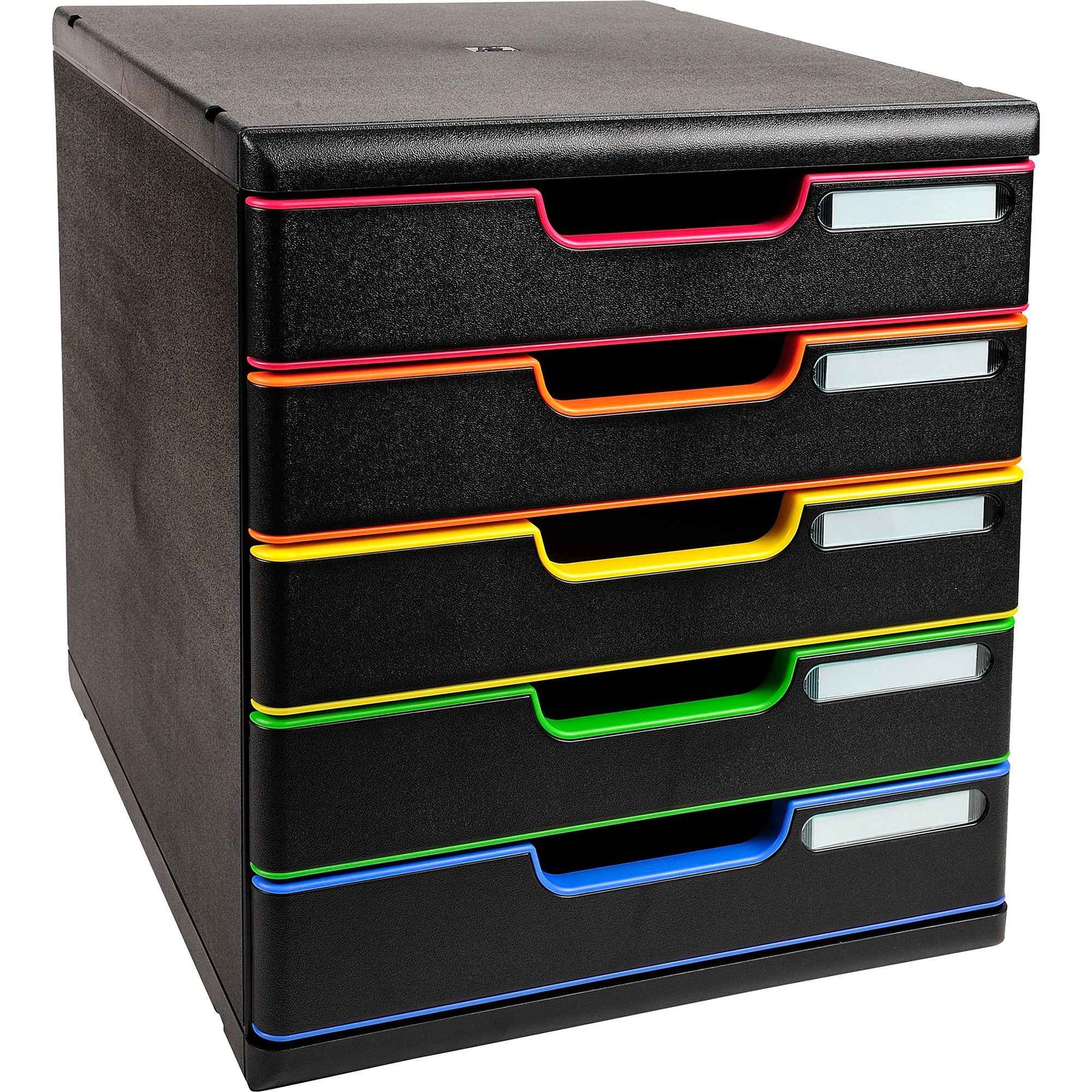 Exacompta Schubladenbox MODULO Black Office 5 Schubladen geschlossen DIN A4+ schwarz