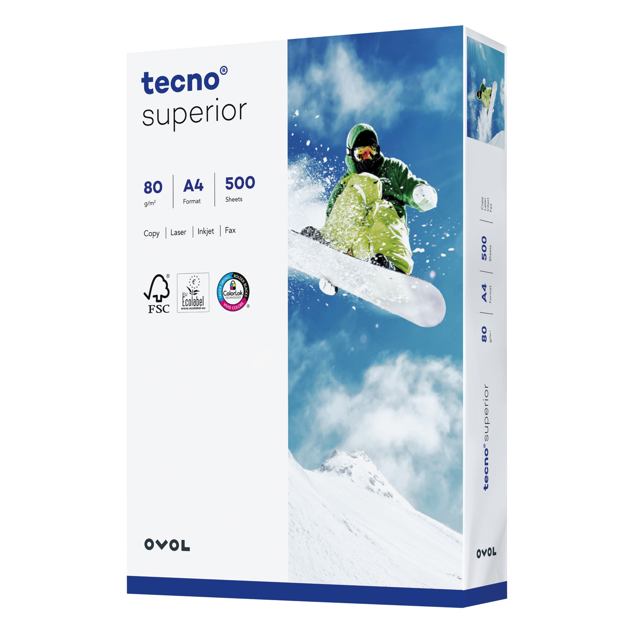 tecno Kopierpapier Superior DIN A4 2fach Lochung 500 Bl./Pack. - Wiepa Bürofachpartner