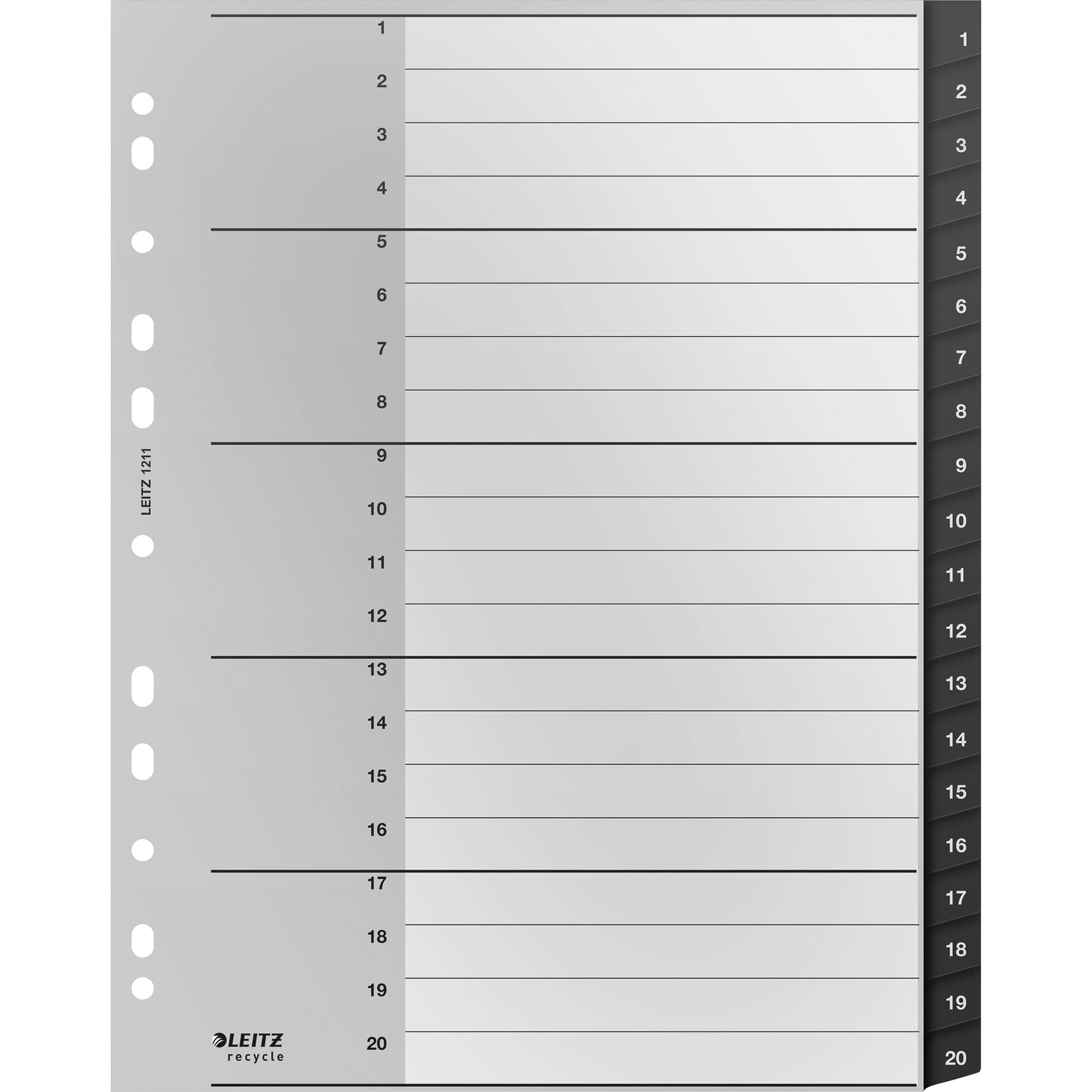 Leitz Zahlenregister Recycle - Wiepa Bürofachpartner
