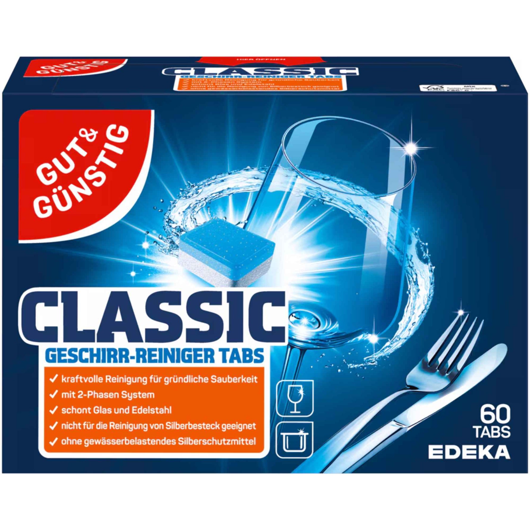GUT & GÜNSTIG Spülmaschinentabs CLASSIC 60 St./Pack.