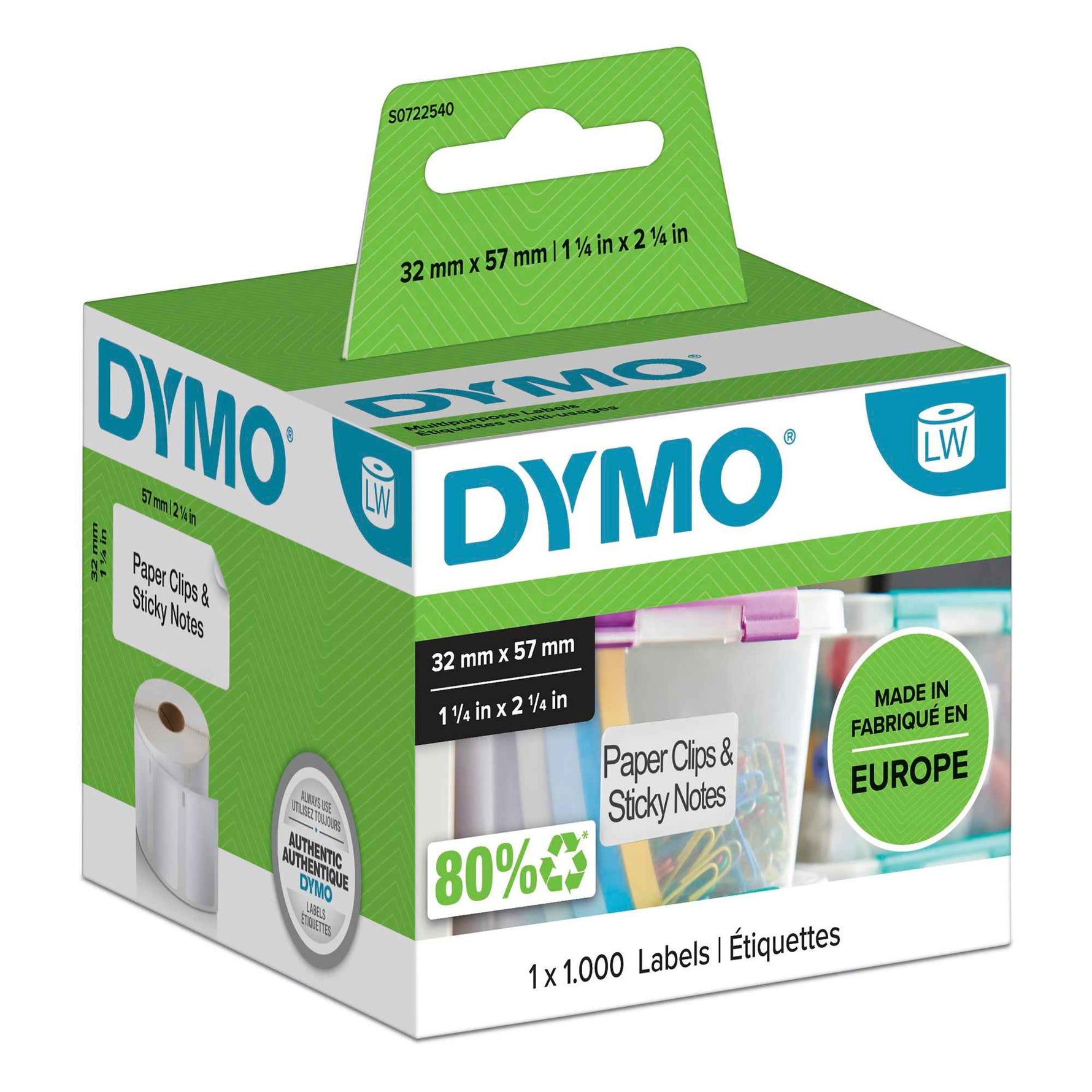 DYMO® Vielzwecketikett 32 x 57 mm (B x H)