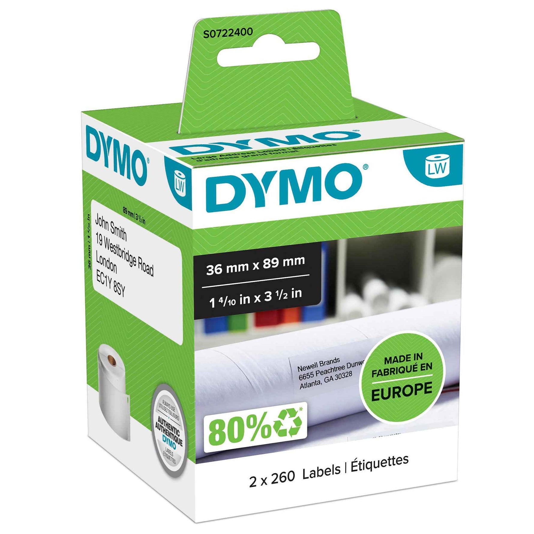 DYMO® Adressetikett 36 x 89 mm (B x H)
