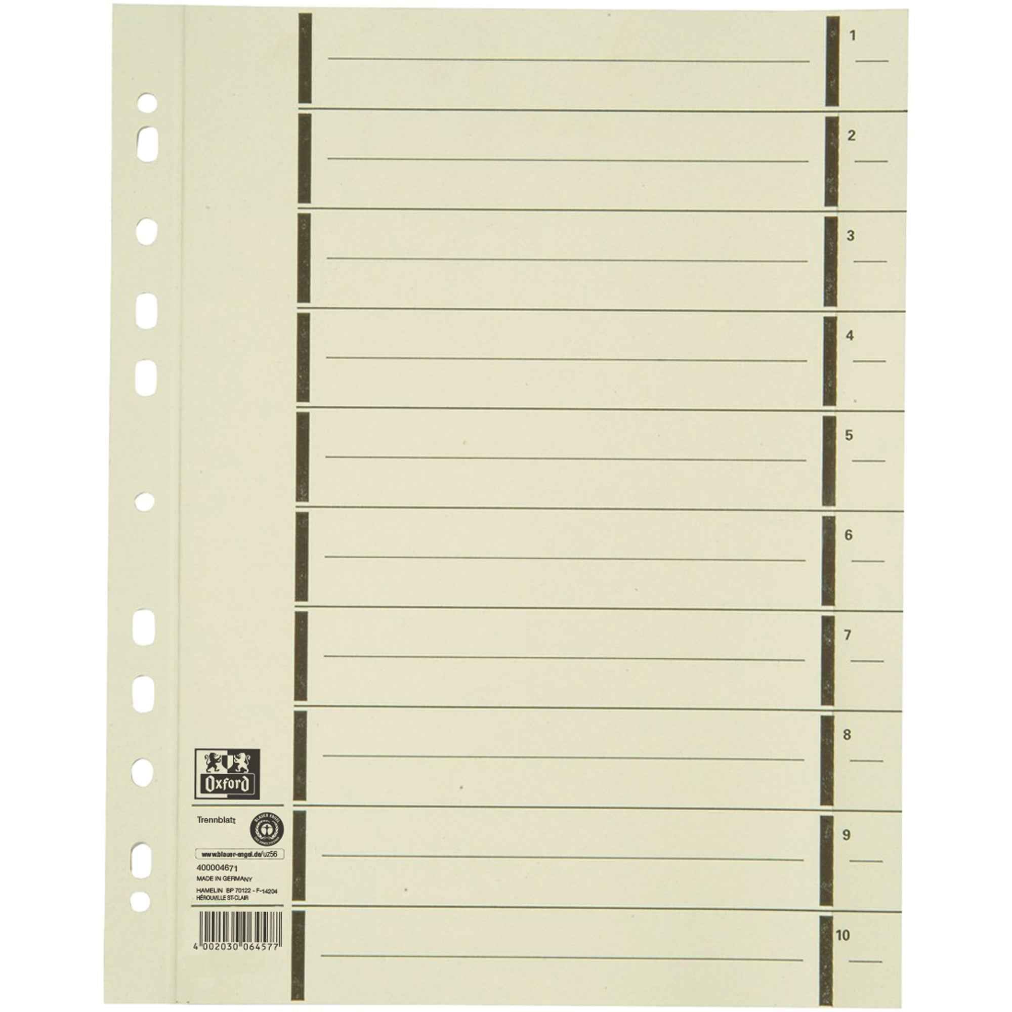 Oxford Trennblatt 200 g/m²