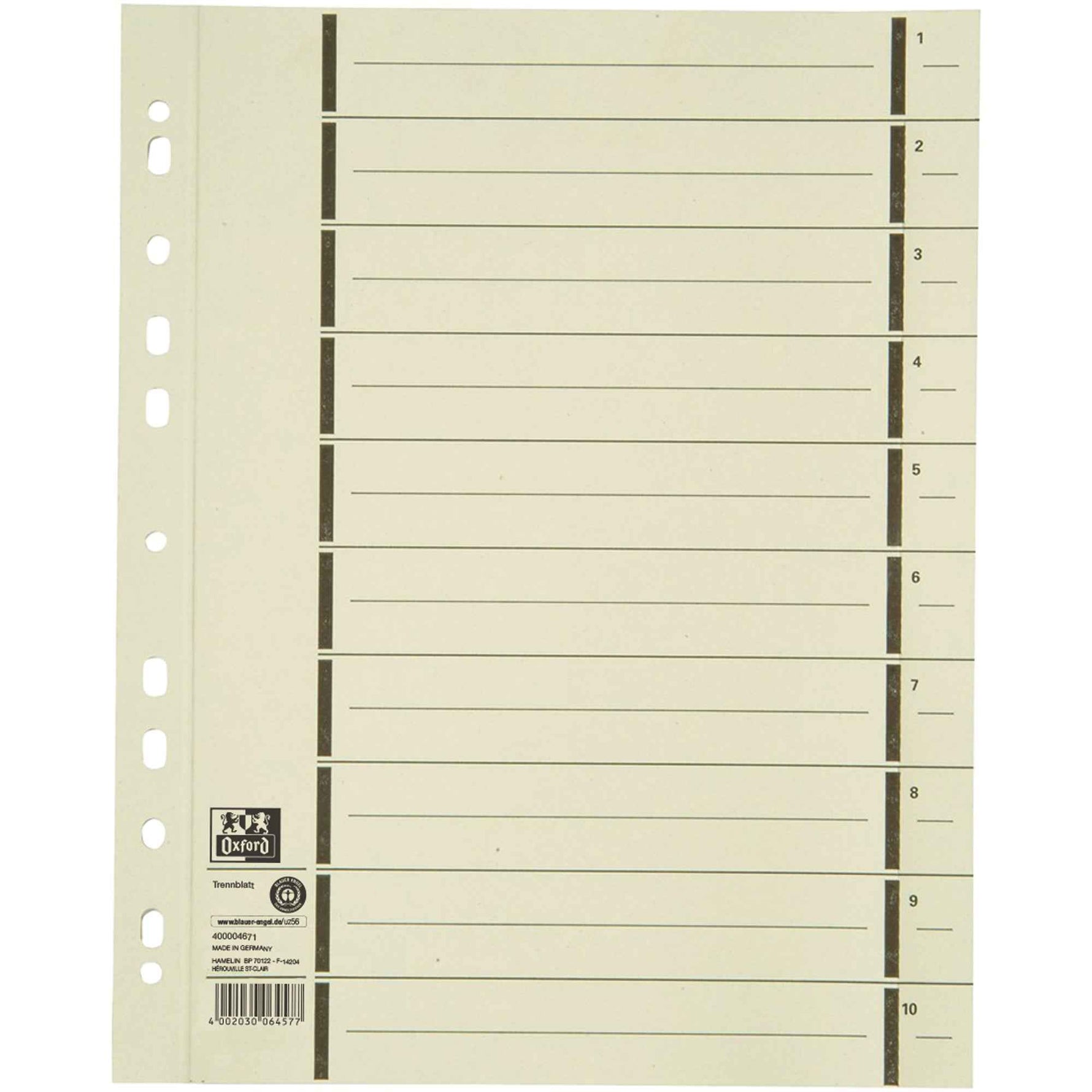 Oxford Trennblatt 200 g/m²