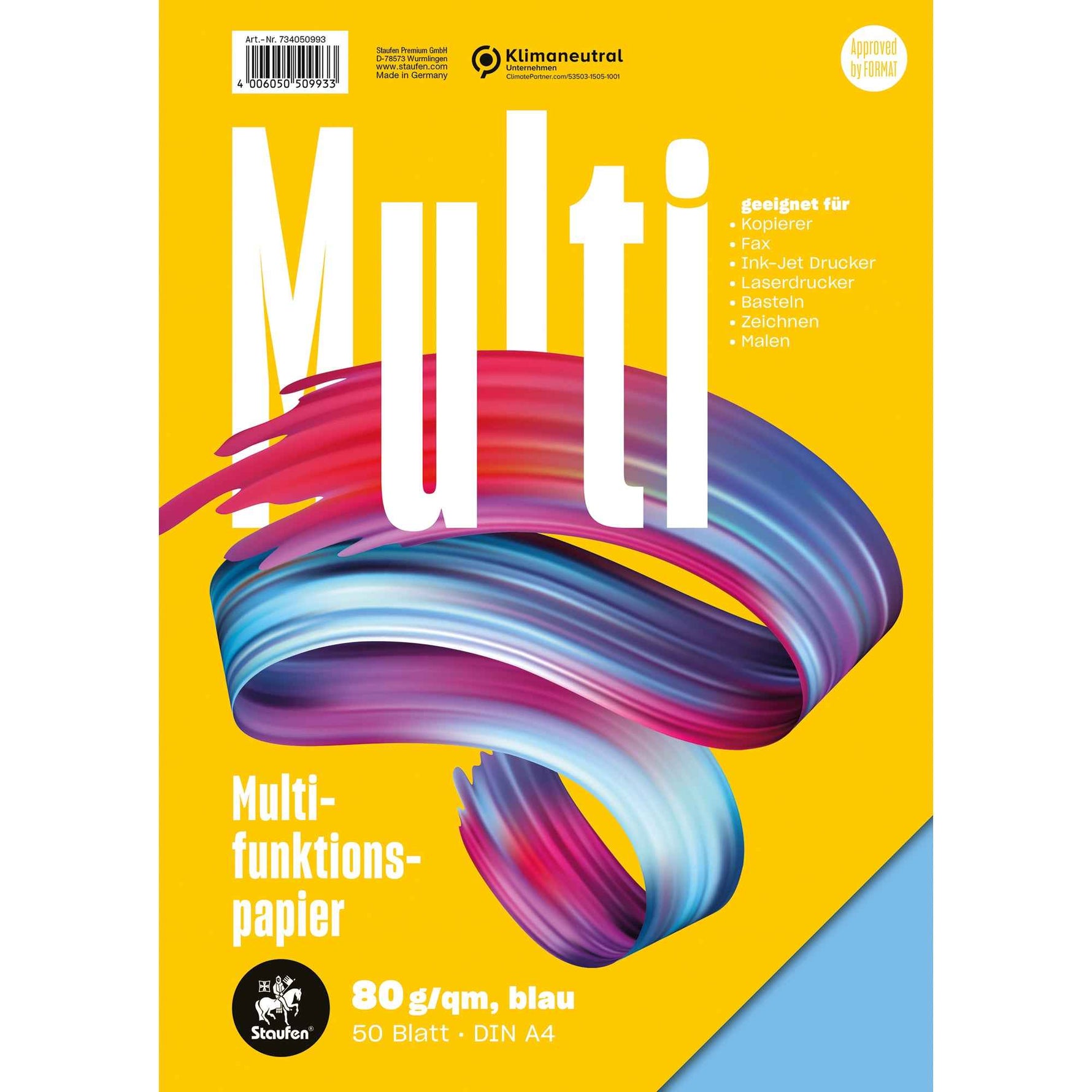 Staufen Multifunktionspapier DIN A4 80 g/m² 50 Bl./Pack.