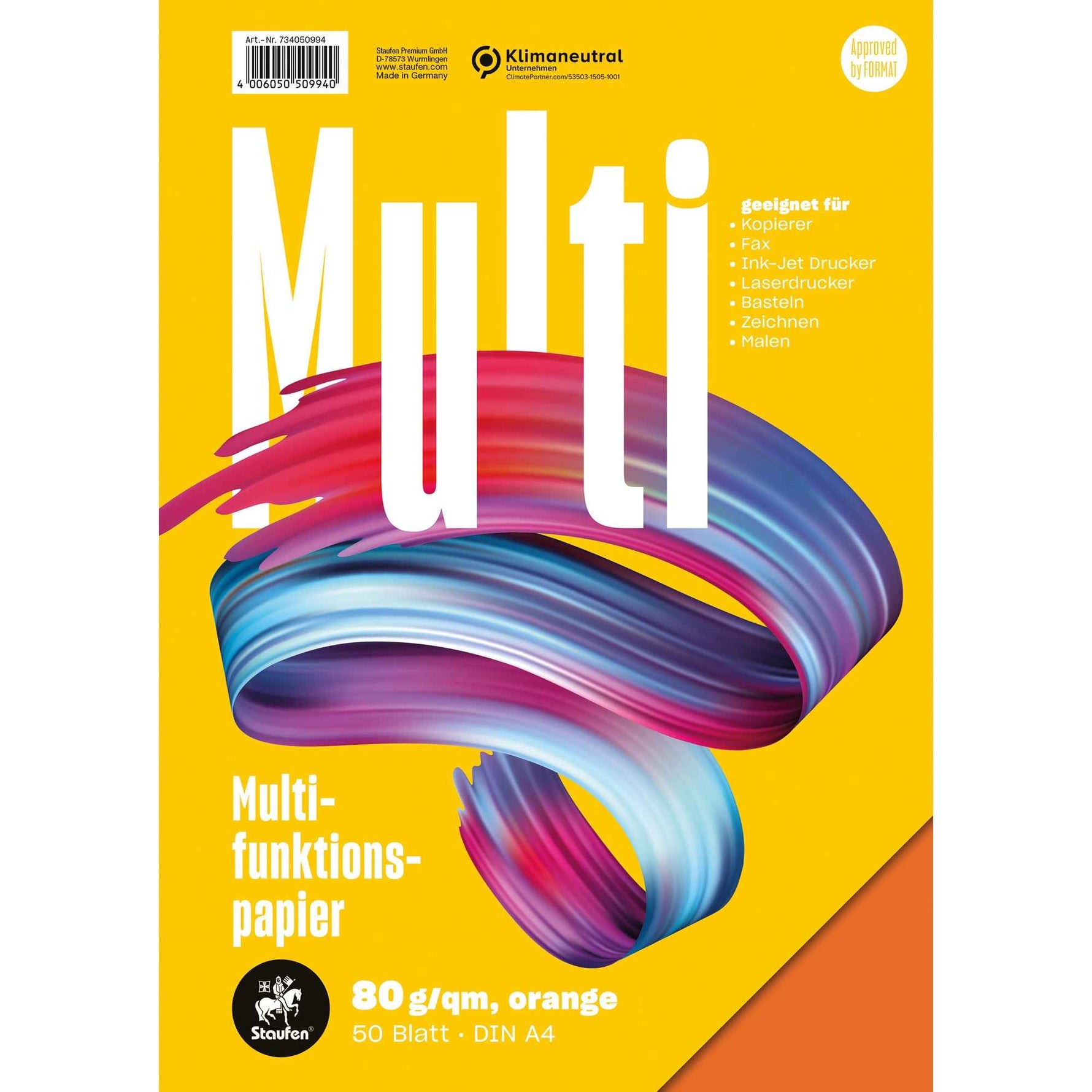 Staufen Multifunktionspapier DIN A4 80 g/m² 50 Bl./Pack.