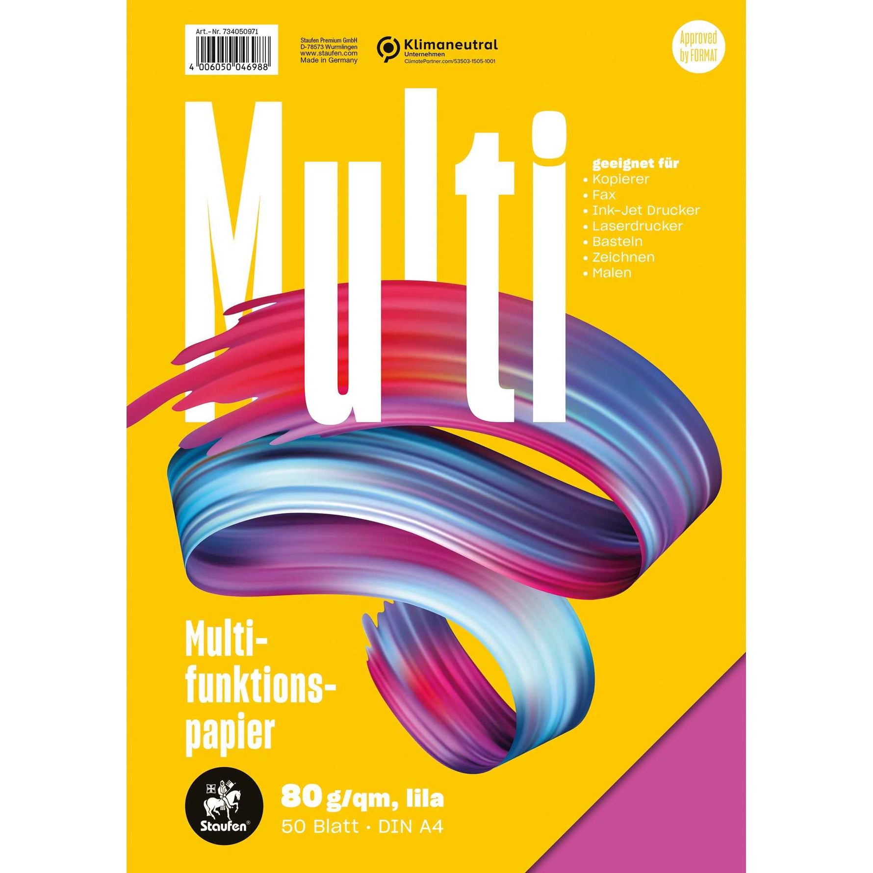 Staufen Multifunktionspapier DIN A4 80 g/m² 50 Bl./Pack.