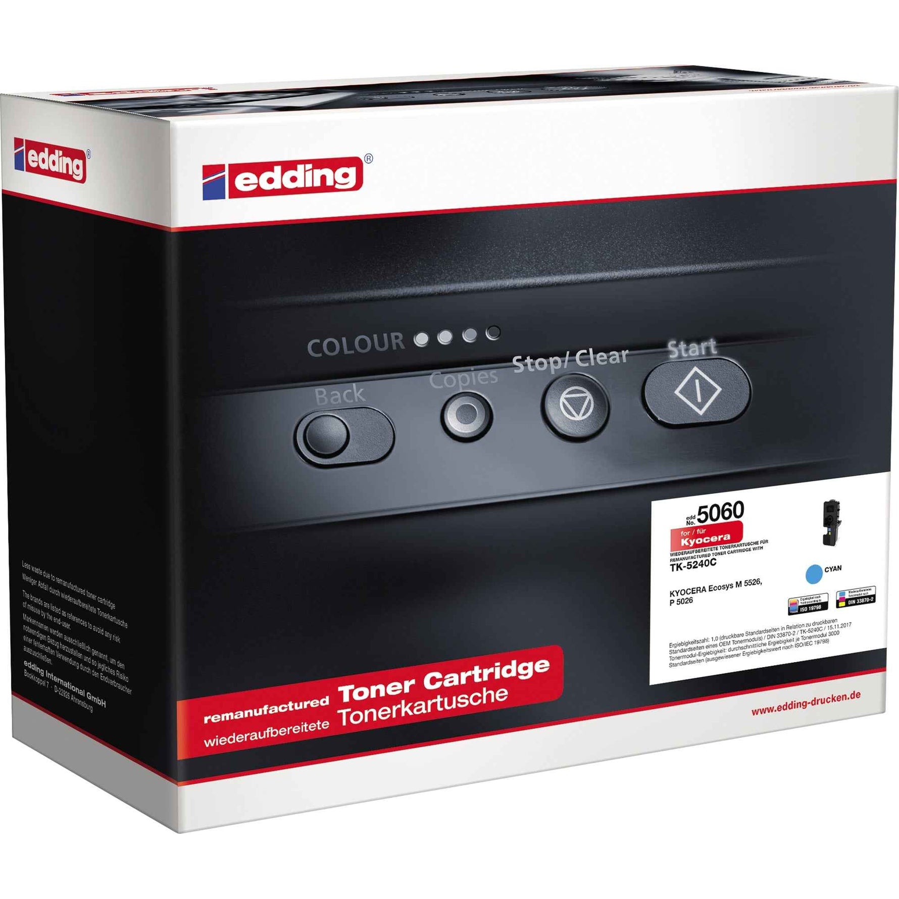 edding Toner Kompatibel mit KYOCERA TK-5240C cyan