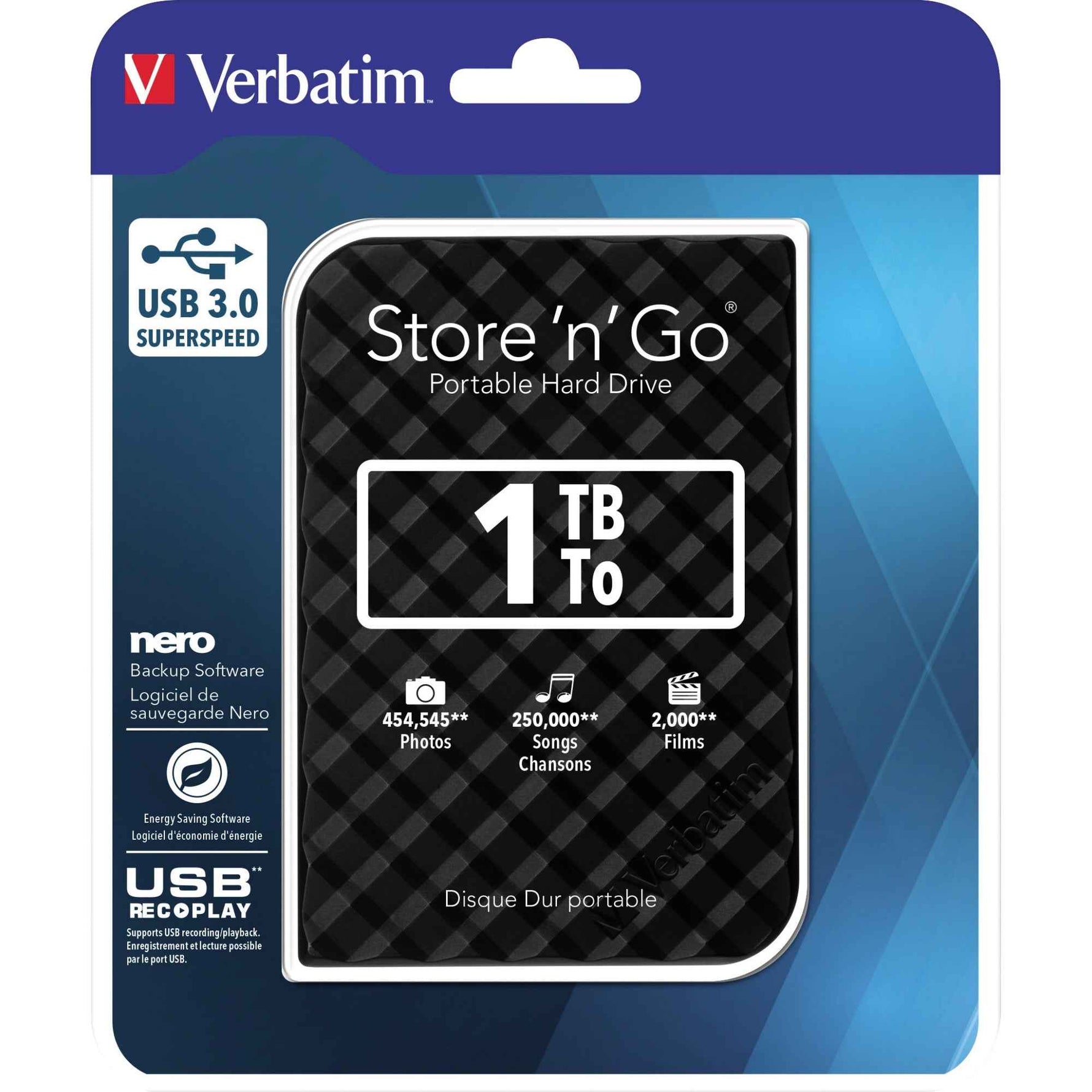 Verbatim Festplatte extern Store 'n' Go schwarz