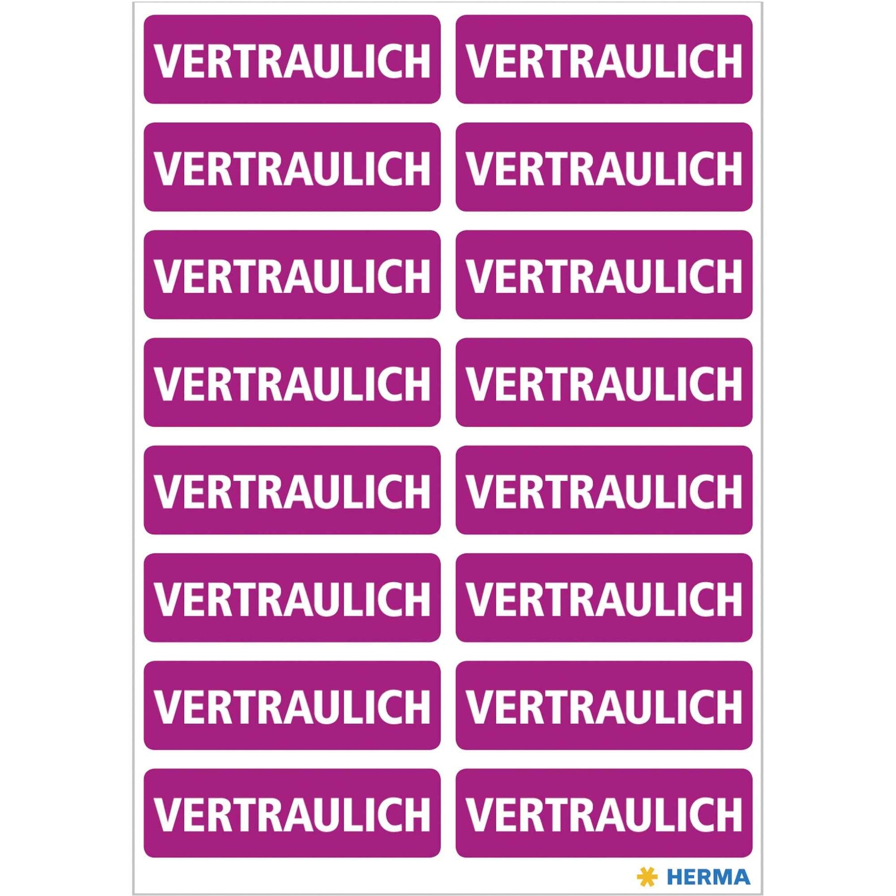 HERMA Hinweisetikett HOME 40 x 12 mm (B x H) VERTRAULICH