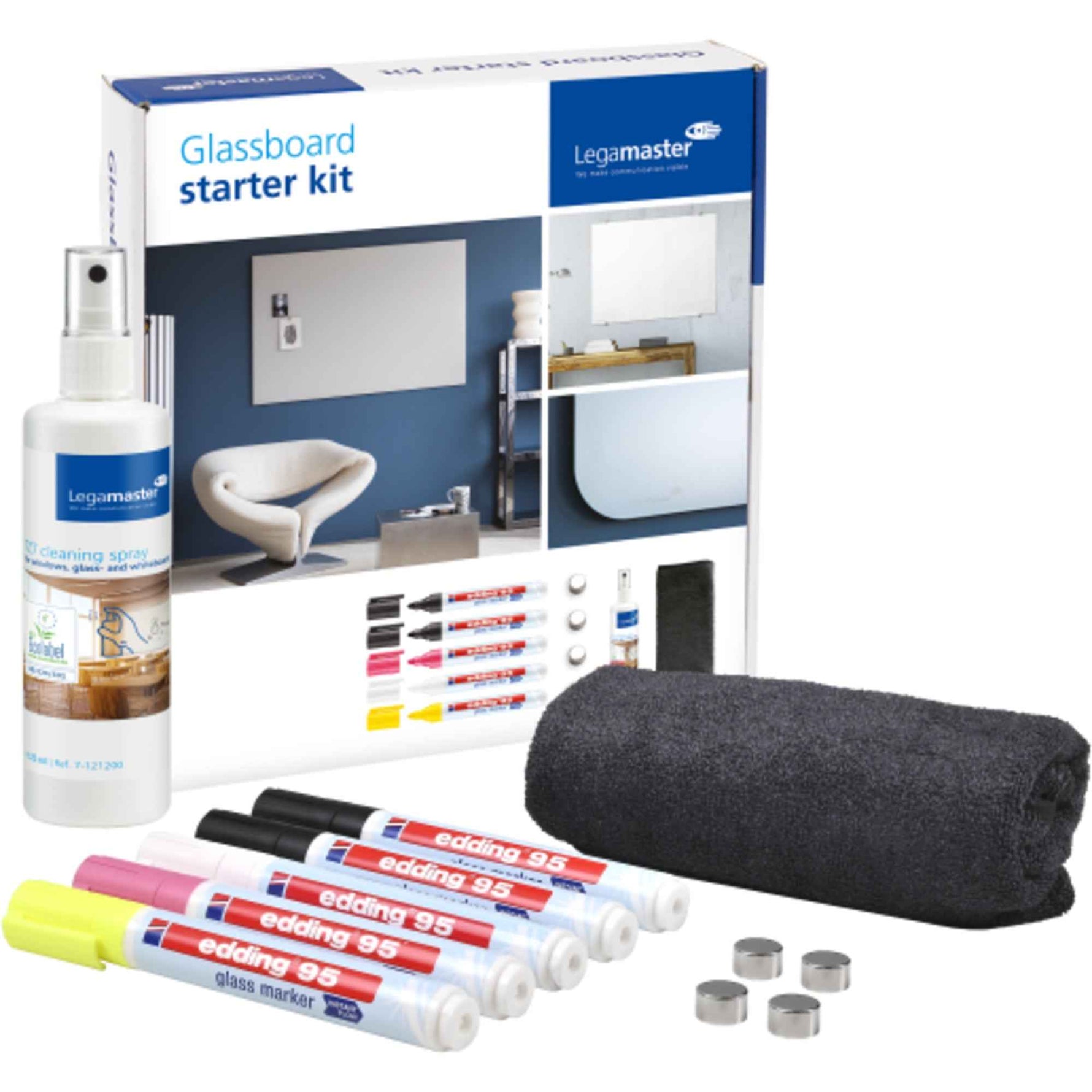 Legamaster Starterset Glasboard