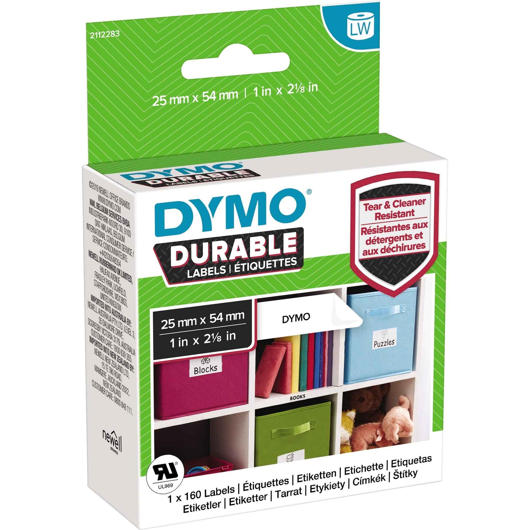 DYMO® Hochleistungsetikett Original 25 x 54 mm (B x H)