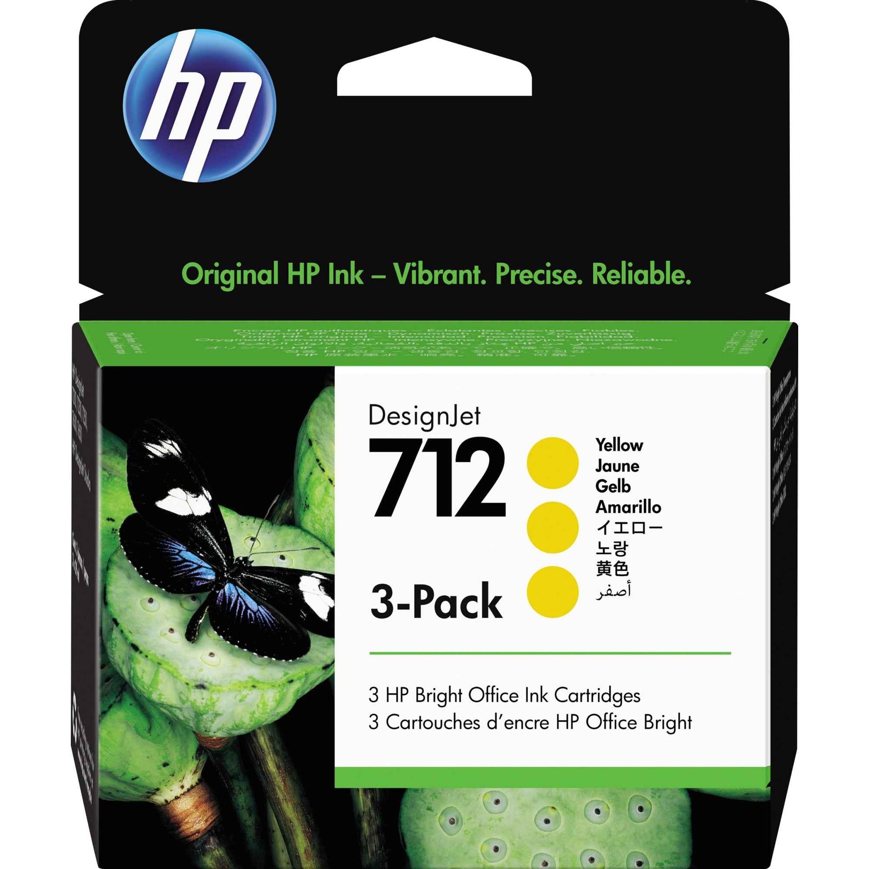 HP Tintenpatrone 712 gelb 3 St./Pack.