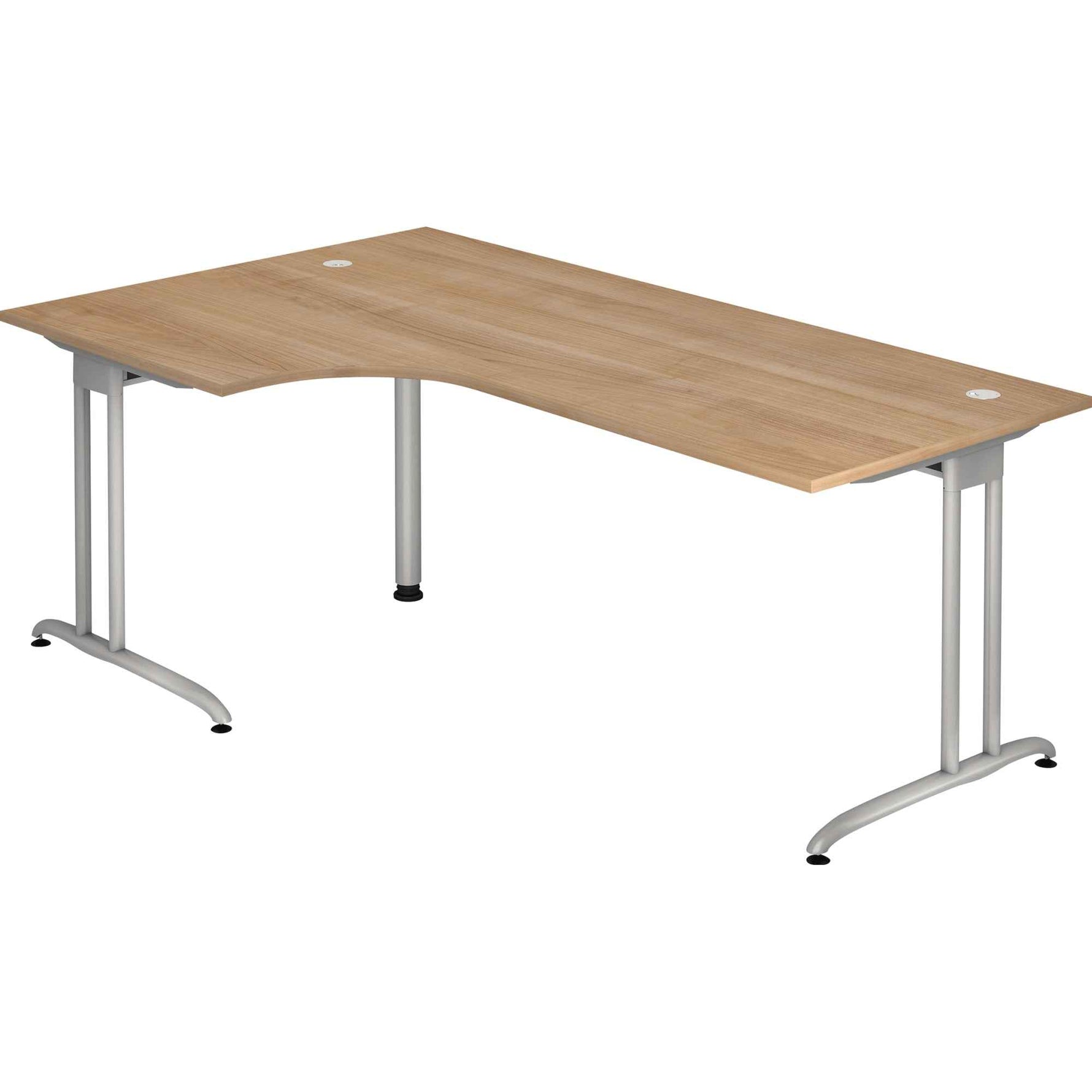 Hammerbacher Schreibtisch Ergonomic 2.000 x 740 x 1.200 mm (B x H x T) nussbaum