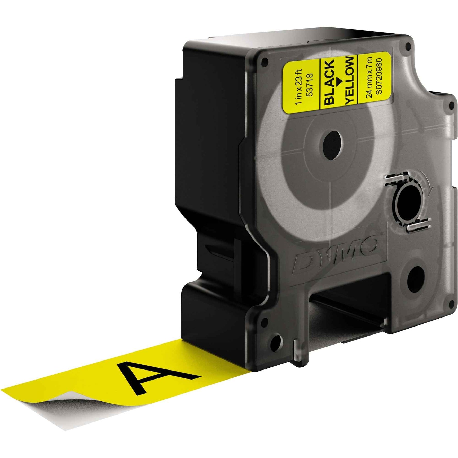 DYMO® Schriftbandkassette D1 24 mm x 7 m (B x L) Kunststoff, 100 % recycelt gelb
