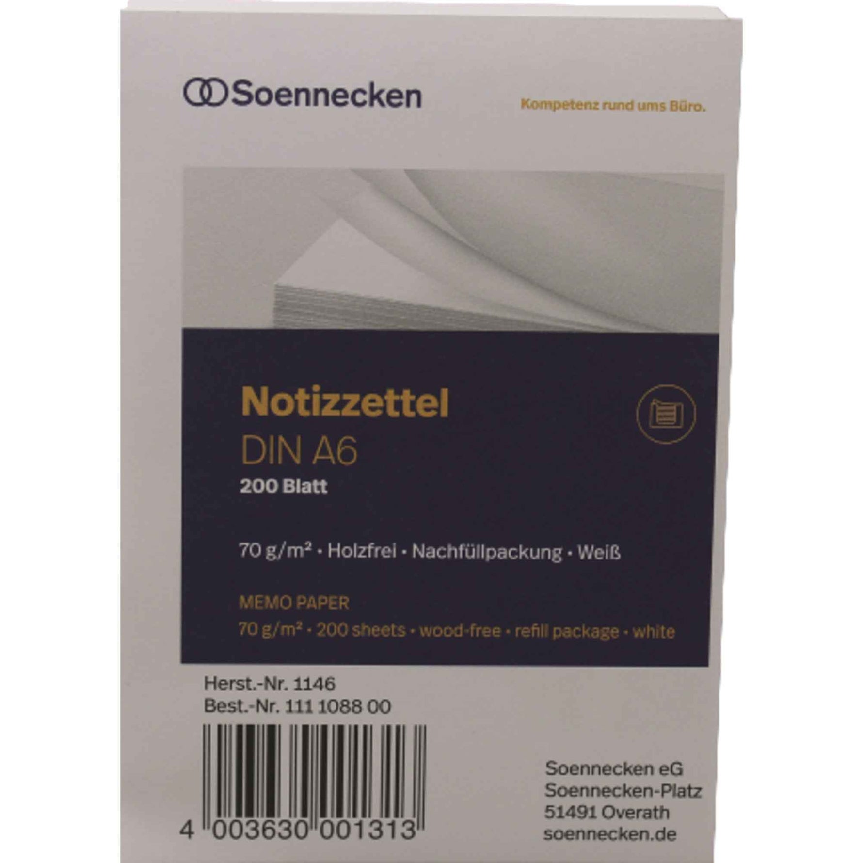 Soennecken Zettelboxeinlage