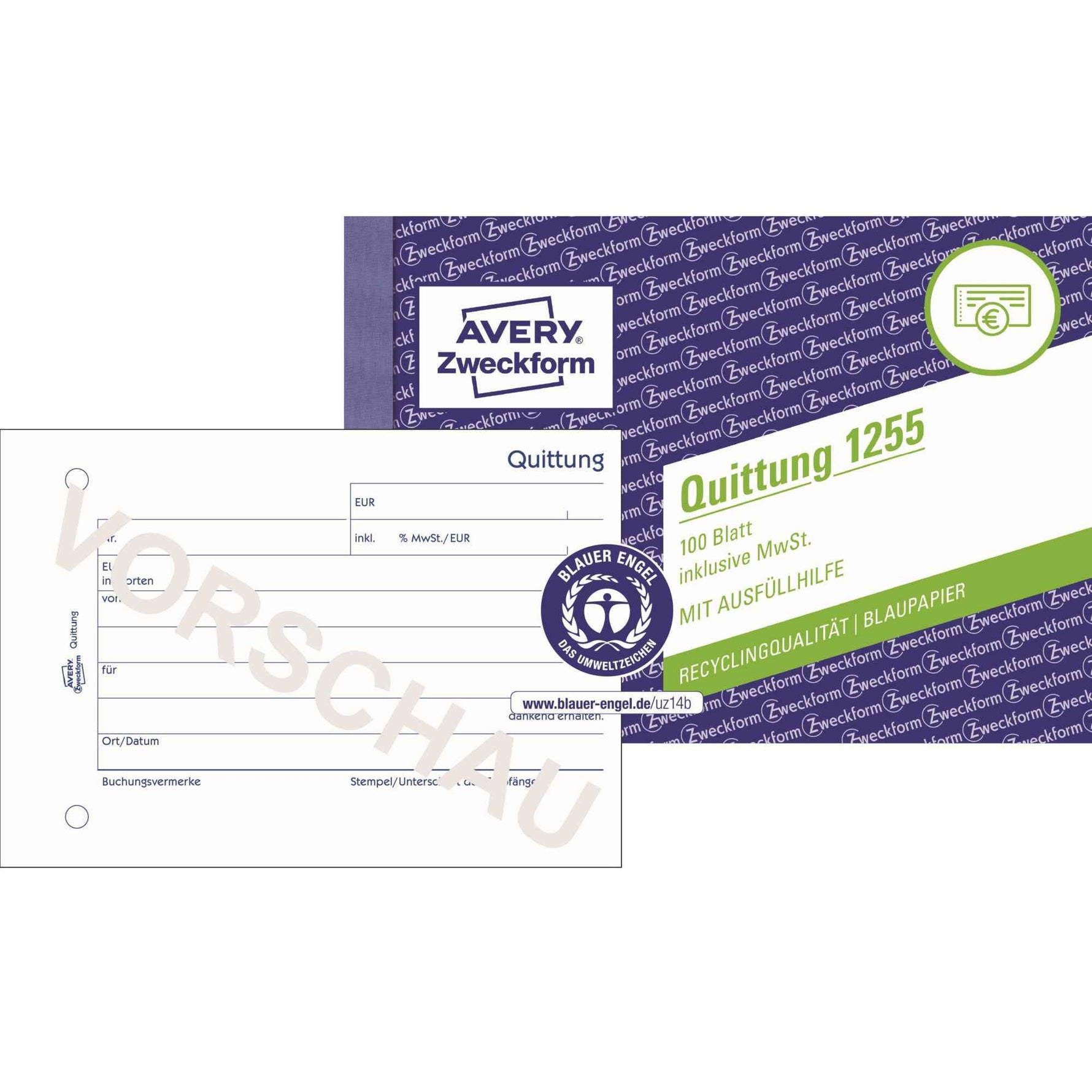 Avery Zweckform Quittung 1255