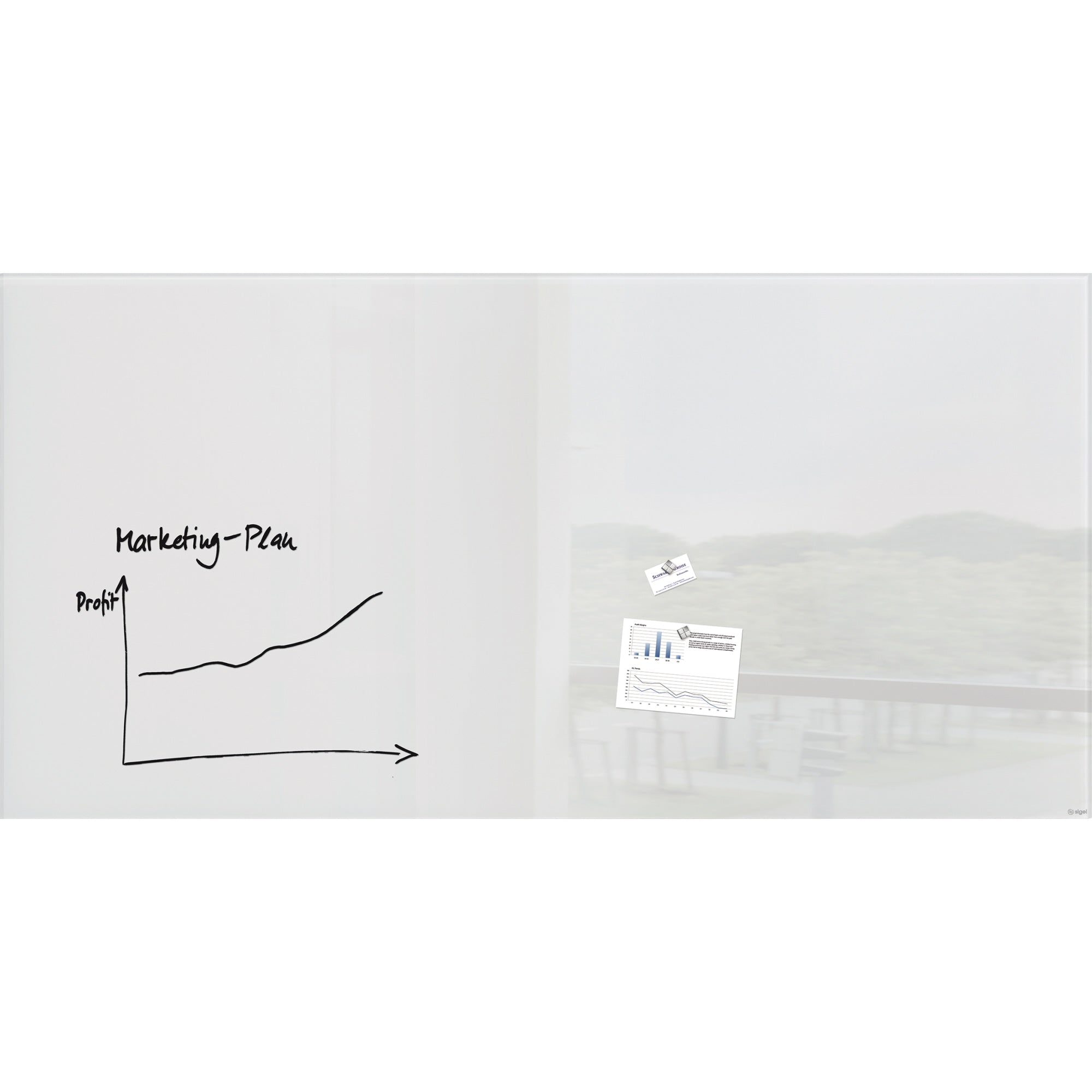 SIGEL Glasboard Artverum 200 x 100 x 1,8 cm (B x H x T) - Wiepa Bürofachpartner